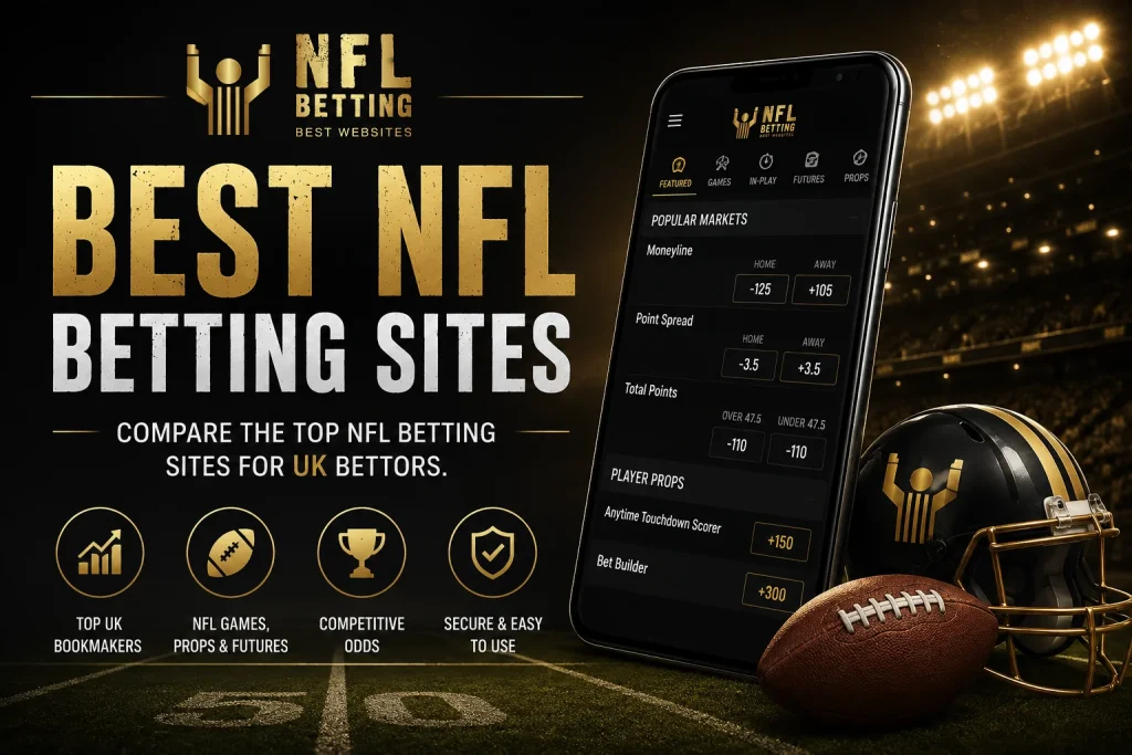 Best NFL Betting Sites UK Best NFL betting sites UK comparison with American football betting markets, odds, props and futures.